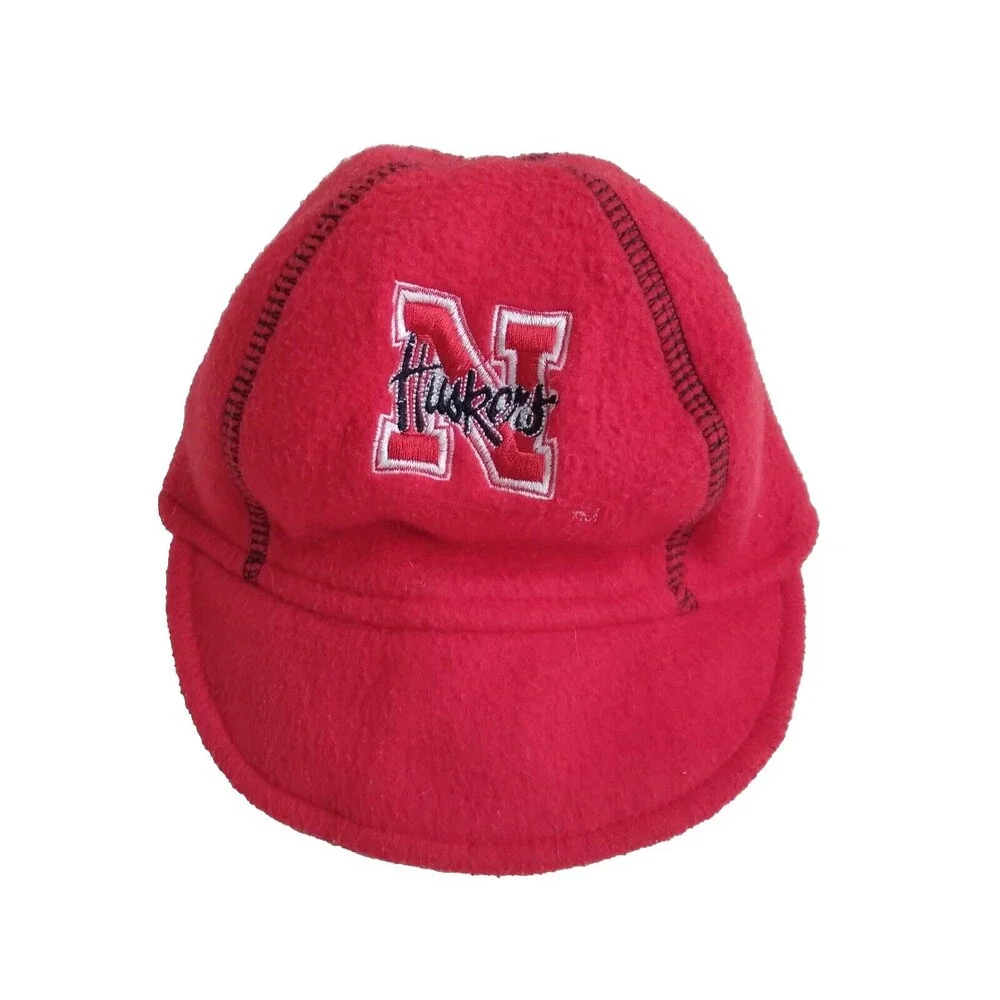 VTG Huskers N Child Youth Hat Cap Elastic Chinstrap Felt Costume Old Nebraska